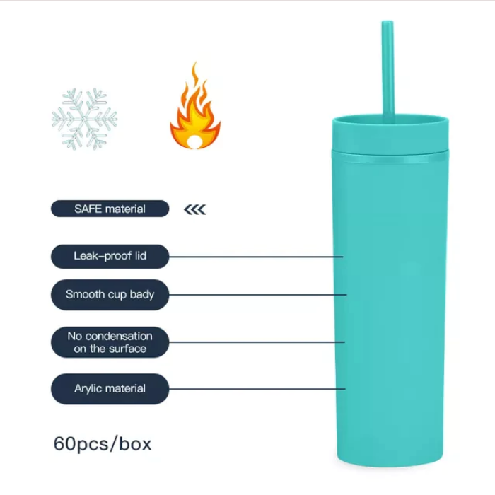 16z skinny cold cup tumbler in pastel colours by the smelly wax company