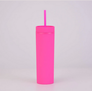 16z skinny cold cup tumbler in hot pink by the smelly wax company