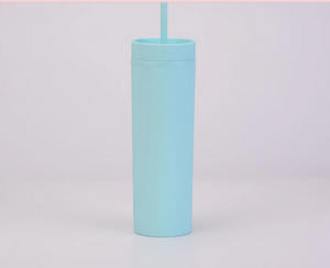 16z skinny cold cup tumbler in aqua green by the smelly wax company