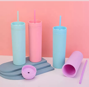 16z skinny cold cup tumbler in pastel colours by the smelly wax company